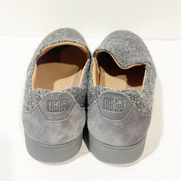 FitFlop Women’s Size 10 RALLY E01 Merino‎ Wool Mix Skate Sneakers Love Grey - Picture 4 of 7